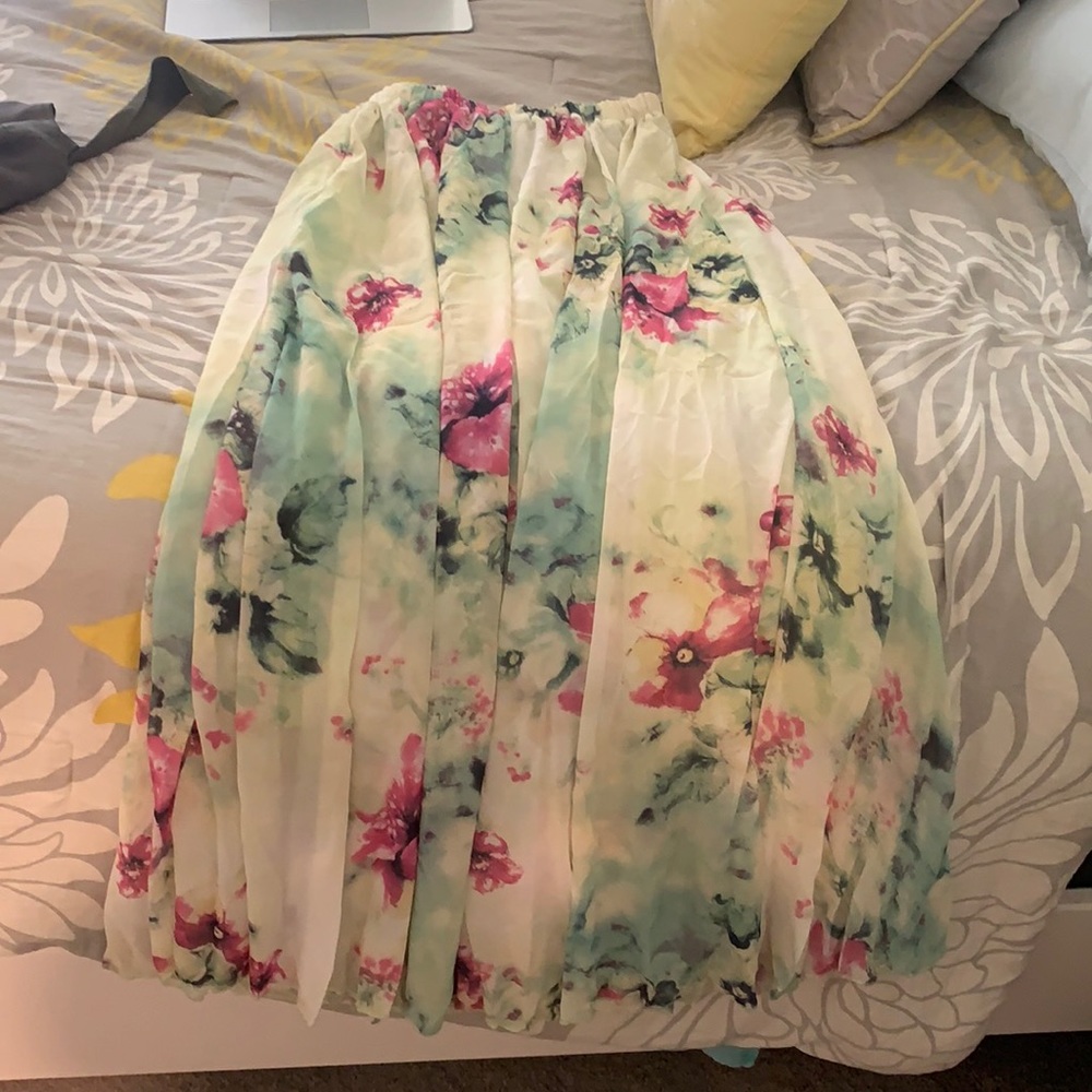 Flower maxi skirt